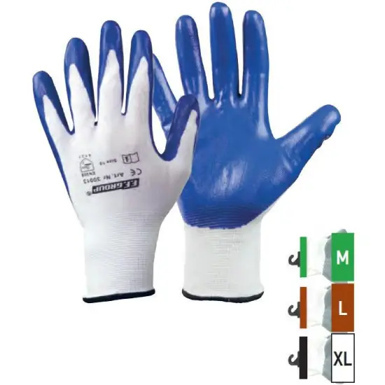 11''/XXL poliészter kesztyű nitril (NBR) tenyerén bevont, Outlet