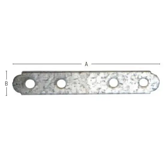 asztalos lapos egyenes toldóelem, galvanizált, 120mmX25mm (100db) Csak ma