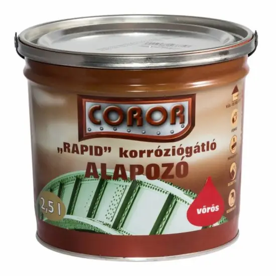 Vedd meg online Coror rapid korroziógátló alapozó vörös 2,5 l
