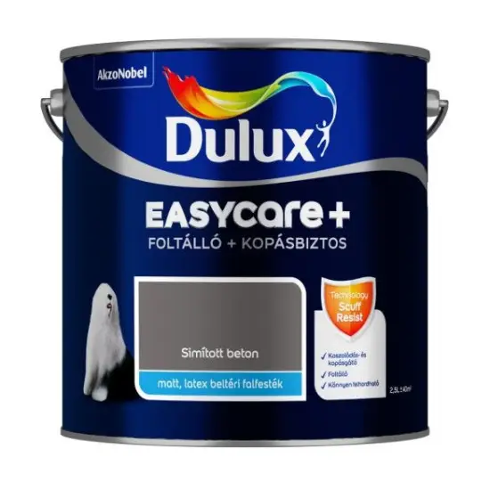 Dulux Easycare+ Simított beton 2,5 l Biztonságos vásárlás