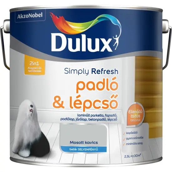 Dulux Simply Refresh Padló&lépcső mosott kavics 2,5 l Árengedmény