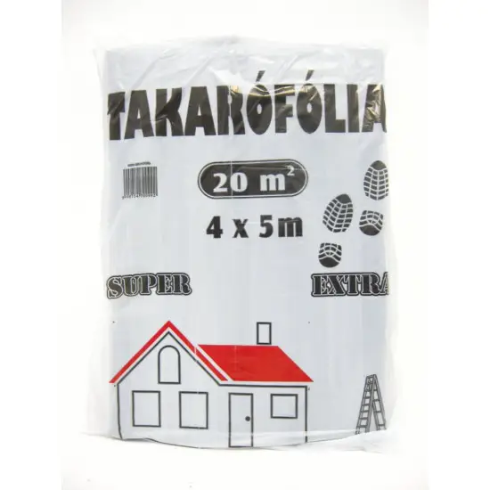 Akciós ár Építési takarófólia 4x5m /20m2/