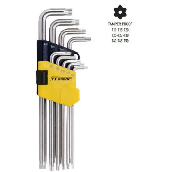 extra hosszú tamperbiztos torx (lyukas) STAR (hosszú ARM) csavarkulcs szett, Kedvezmény