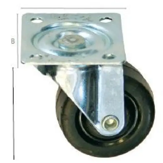 Gyors szállítás fekete gumi görgő,forgó 30mm,