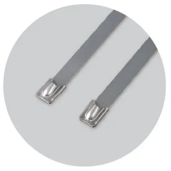 Azonnal elérhető golyózáras fémszalagos rögzítő (SS316), 500X8mm (100db)