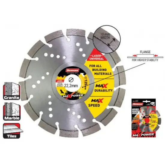 gyémánt vágókorong, MAXPOWER, univerzális-lézer, 115 X 2.4 X 10w Vedd meg most