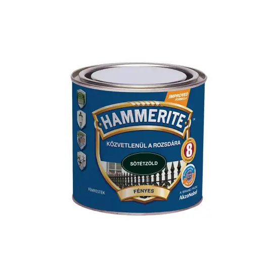 Azonnali szállítás Hammerite fényes sötétzöld 0,25 l