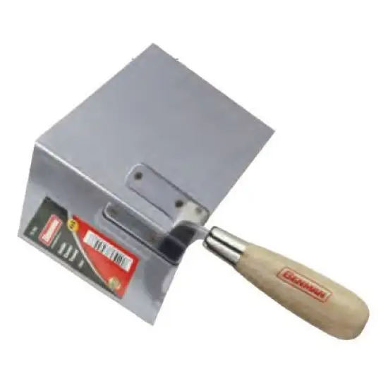 Outlet inox (rozsdamentes acél) sarok vakolókanál, belső, 4X5