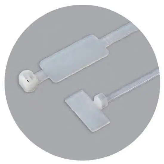 Biztonságos fizetés kábelkötegelő címkével, fehér, 112x2.5mm (100db)