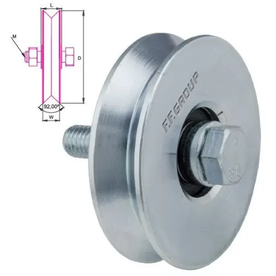 Árcsökkenés kerék csavarral, (80mm)