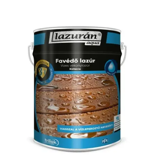 Lazurán Aqua Favédő Lazúr 3in1 színtelen 9 l Szezonális akció
