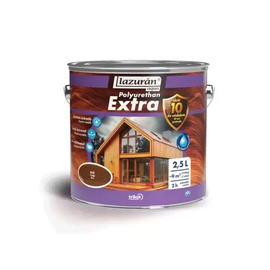 Ajánlat Lazurán Aqua Polyurethan Extra dió 1540 2,5 l