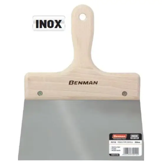 Ajánlat nemesacél spatula, fa markolat, 160mm