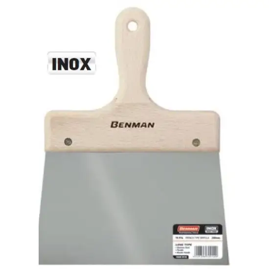 nemesacél spatula, fa markolat, hosszú penge, 200mm Biztonságos fizetés
