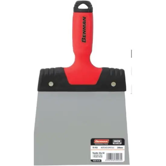 Végkiárusítás nemesacél spatula, műanyag markolat, hosszú penge, 180mm