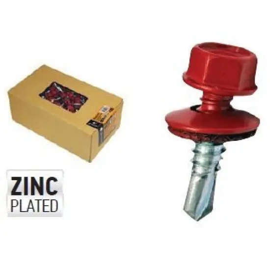 Bestseller önmetsző piros hatlapfejű csavar WITH 16mm EPDM -mel bevont alátét fejű