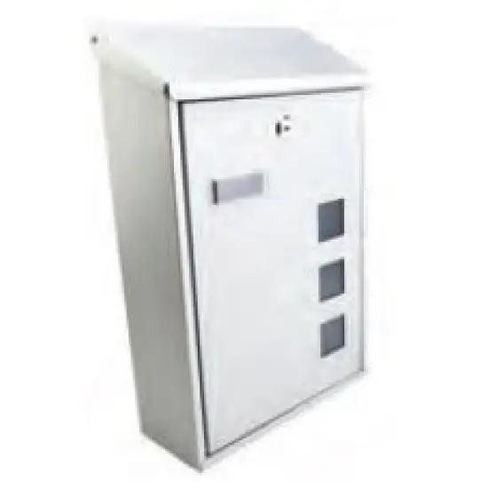 Exkluzív ajánlat postaláda ablakkal, ezüst, 400X253X110X0.8mm