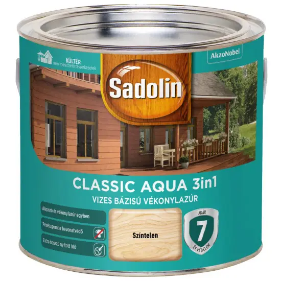 Sadolin Classic Aqua színtelen 2,5 l Biztonságos fizetés