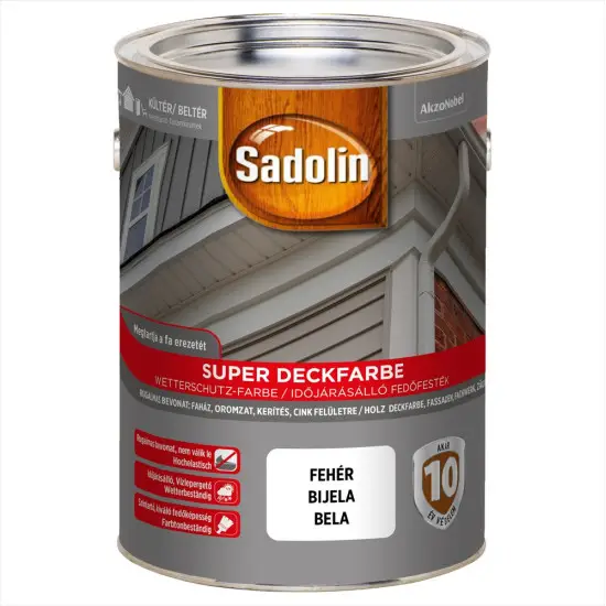 Csak ma Sadolin Super Deckfarbe Fehér 5L
