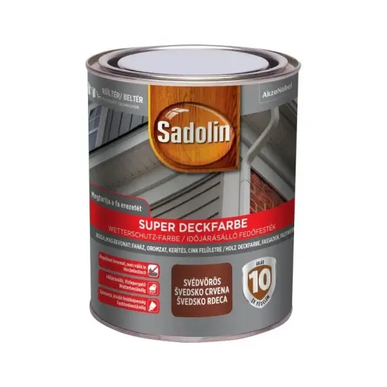 Végkiárusítás Sadolin Super Deckfarbe svédvörös 0,75 l