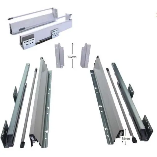 Szuper akció SOFT CLOSE fiók, H 86 - 164 / 45cm,