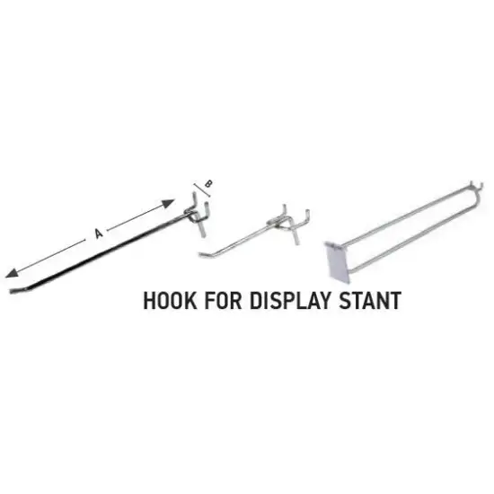 Biztonságos vásárlás STAND F: szimpla horog termékárcímketartóval, kínáló standra, 20cm