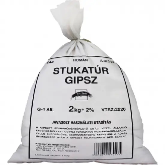 Stukatur gipsz 20 kg Gyors szállítás