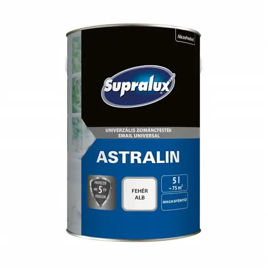 Supralux Astralin univerzális zománcfesték magasf. fehér 5 l Nézd meg most