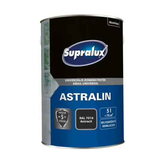 Supralux Astralin univerzális zománcfesték selyemf. antracit RAL7016 5 l Ajánlat