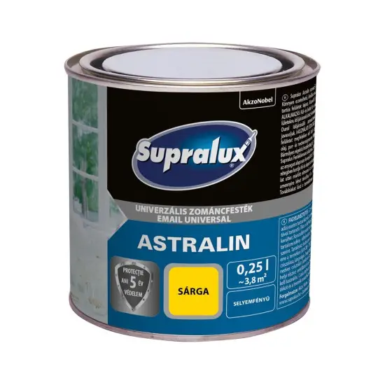 Kiárusítás Supralux Astralin univerzális zománcfesték selyemf. sárga 0,25 l
