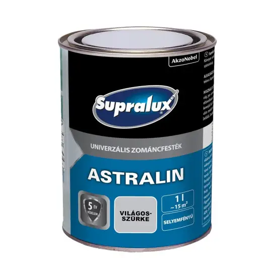 Akció Supralux Astralin univerzális zománcfesték selyemf. világosszürke 1 l