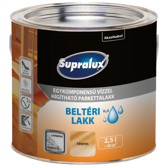 Supralux Beltéri lakk - fényes 2,5 l Utolsó esély