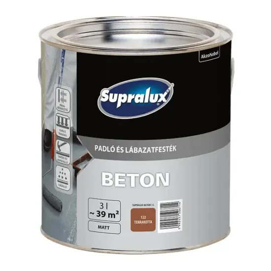Expressz kézbesítés Supralux Beton padló és lábazatfesték 122 terrakotta 3 l