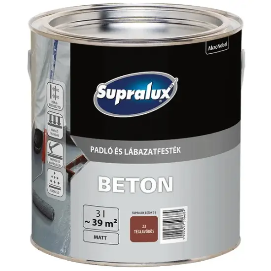 Supralux Beton padló és lábazatfesték 23 téglavörös 3 l Outlet
