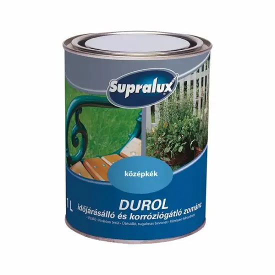 Supralux Durol időjárásálló és korróziógátló zománc középkék 2,5 l Azonnali szállítás