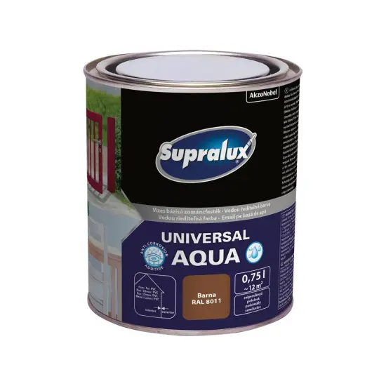 Supralux Universal Aqua selyemf. barna RAL8011 0,75 l Újdonság