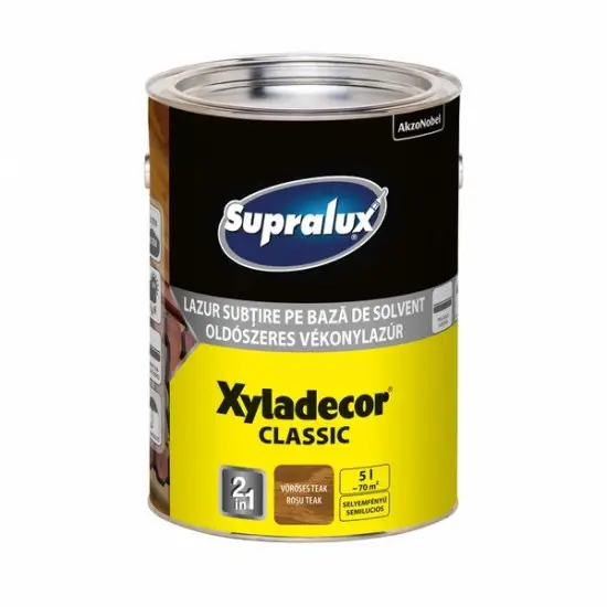 Újdonság Supralux Xyladecor Classic vékonylazúr vörösesteak 5 l