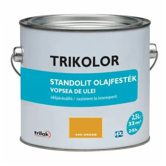 Újdonság Trikolor Standolit Olajfesték 450 okker 2,5 l