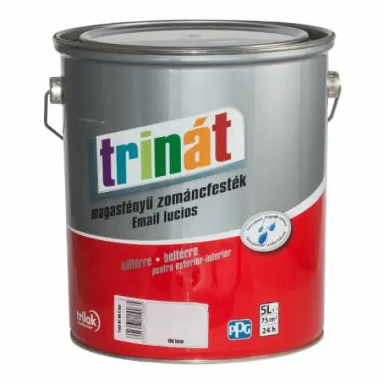 Trinát magasf. zománcfesték 100 fehér 5 l Csak ma