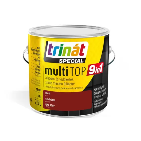 Trinát Multitop 9in1 RAL3009 oxidvörös 2,5 l Outlet