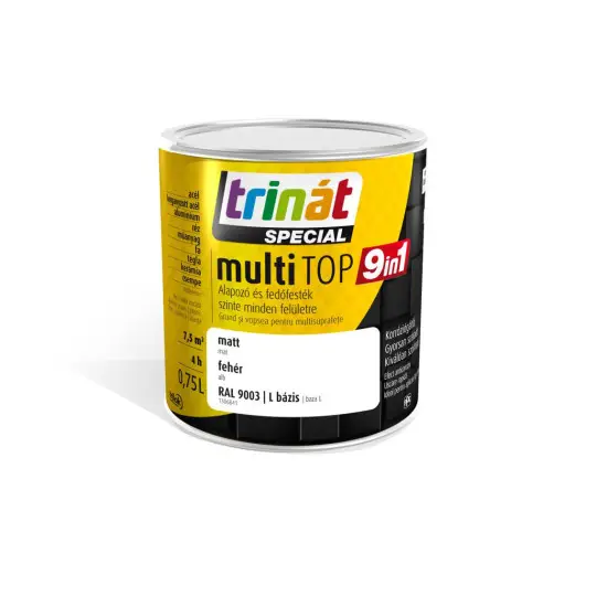 Trinát Multitop 9in1 RAL9003 fehér "L" 0,75 l Különleges ajánlat