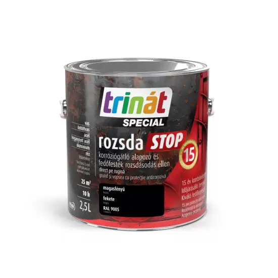 Trinát Rozsdastop magasf. RAL9005 fekete 2,5 l Szezonális akció