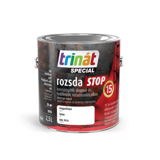 Trinát Rozsdastop magasf. RAL9016 fehér 2,5 l Népszerű