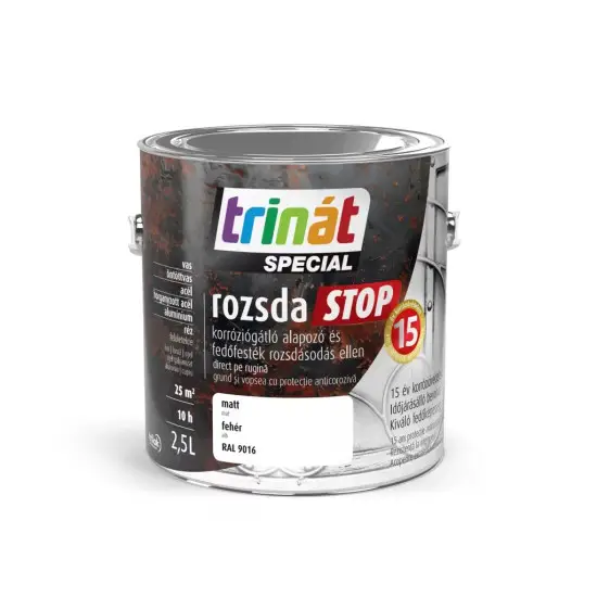 Csak ma Trinát Rozsdastop matt RAL9016 fehér 2,5 l