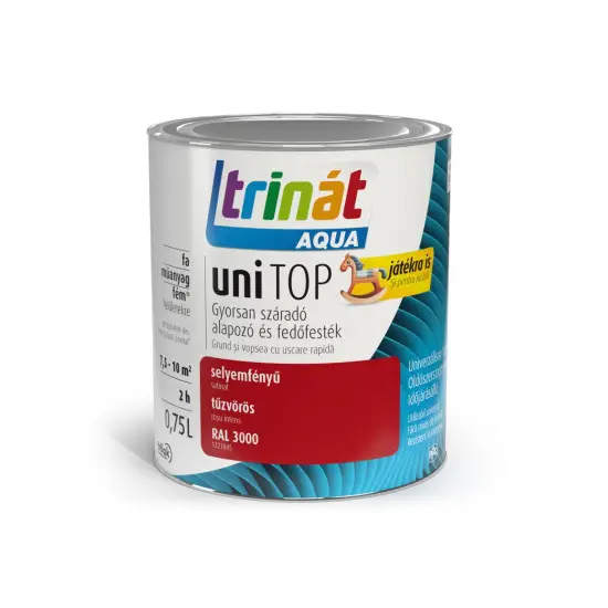 Trinát Unitop selyemf. zománcfesték RAL3000 tűzvörös 0,75 l Ne maradj le