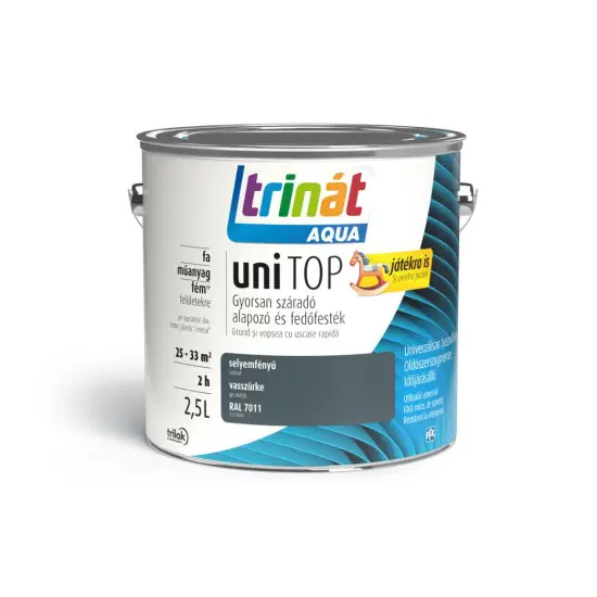 Kedvezményes ár Trinát Unitop selyemf. zománcfesték RAL7011 vasszürke 2,5 l