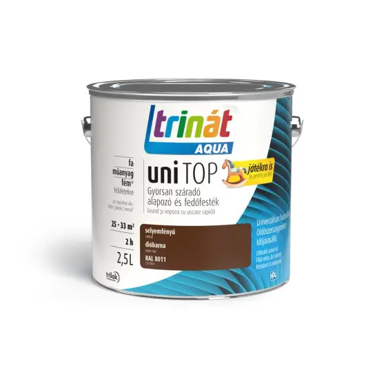 Expressz szállítás Trinát Unitop selyemf. zománcfesték RAL8011 dióbarna 2,5 l