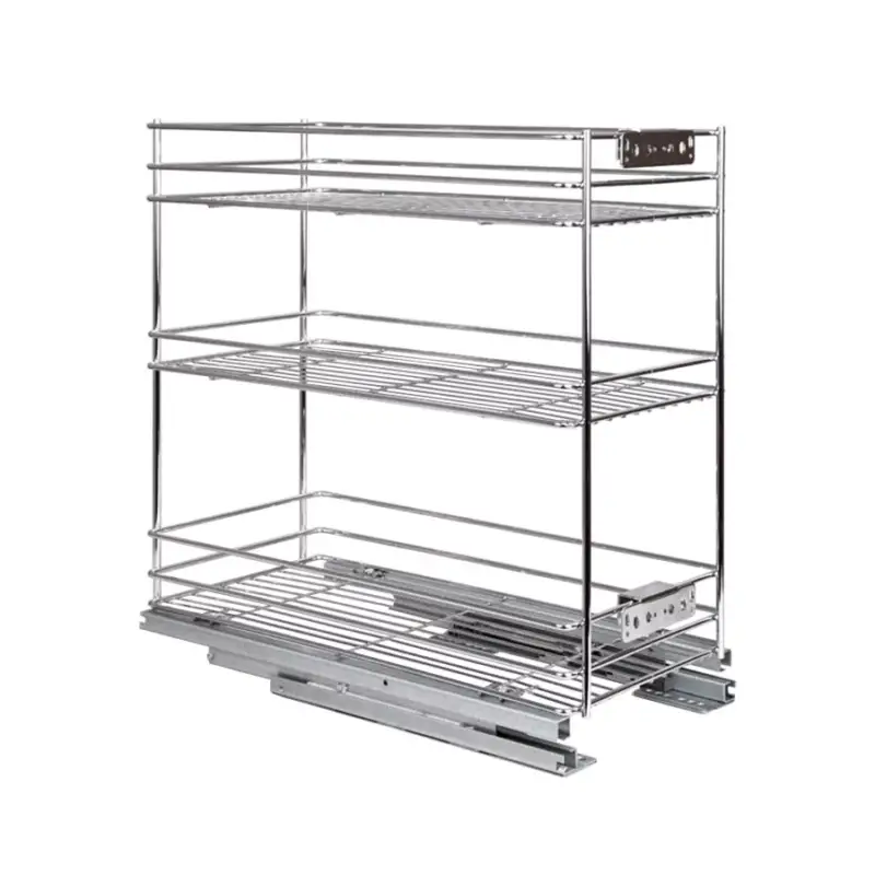 Fémrács 24272.300 csillapított fenéklapra szerelhető 3 részes kihúzható polc 245x510x475mm KRÓM Ajánlat