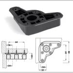 Szintezőláb Talp (835 KO) 450 T2 Lábhoz 88x88x24mm Fekete Nézd meg most
