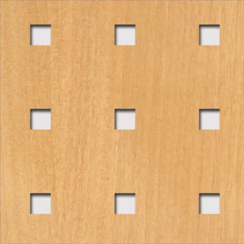 Szezonális akció Legno furnérozott Hdf-Quadro 11-45 perforációval Anegré 1520x610x4mm